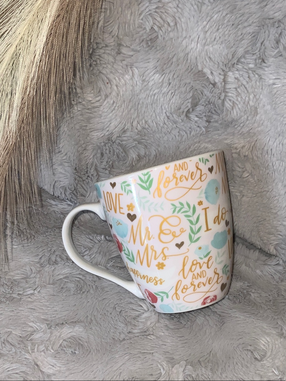 2$🤩White Floral 'Mr. & Mrs.' Ceramic Mug
